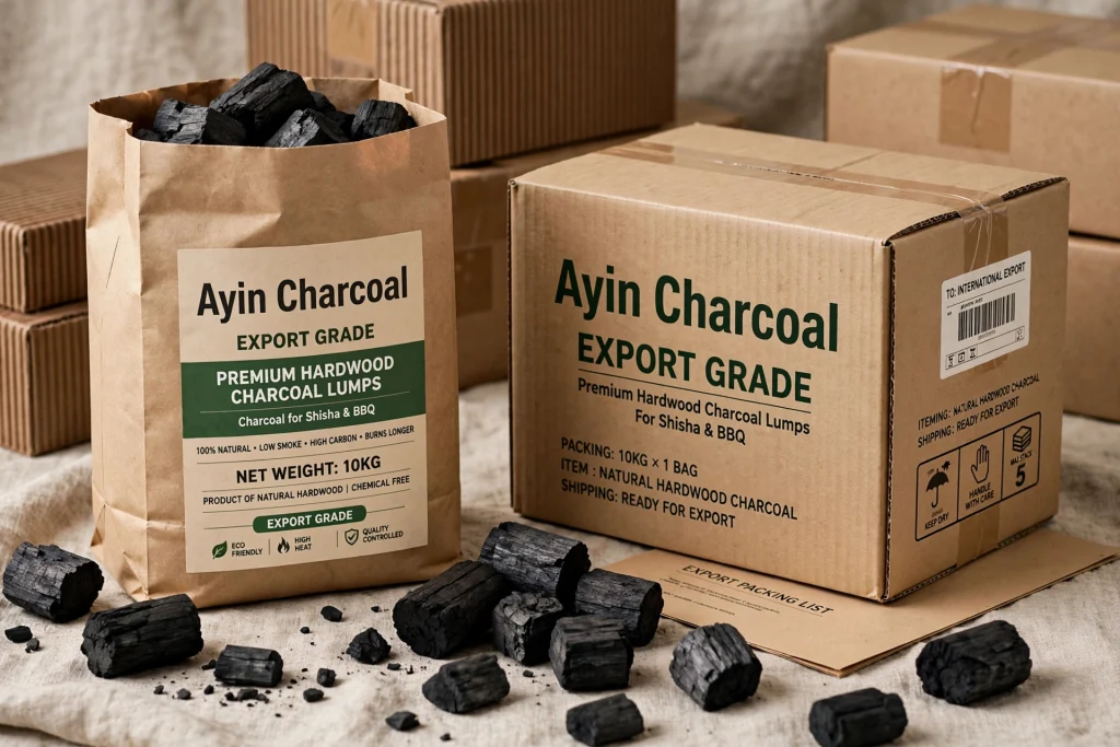 ayin charcoal export packaging