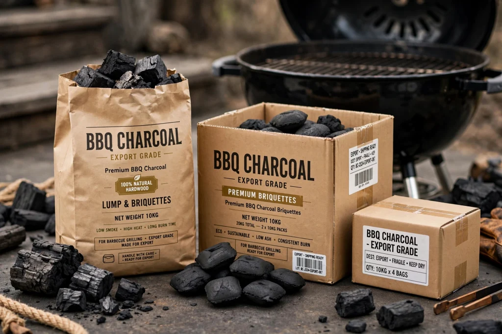 bbq charcoal export display